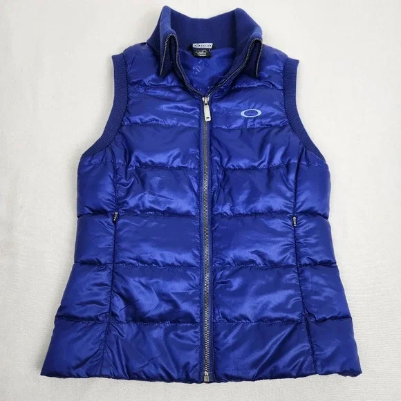 Oakley Collard Blue Puffer Vest - Picture 1 of 7
